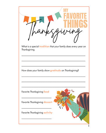 Thanksgiving Activity Booklet